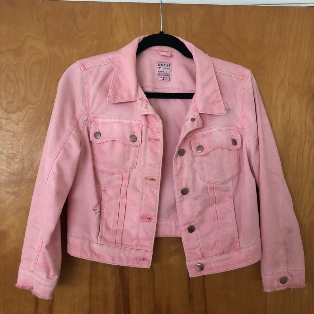 Light pink denim jacket